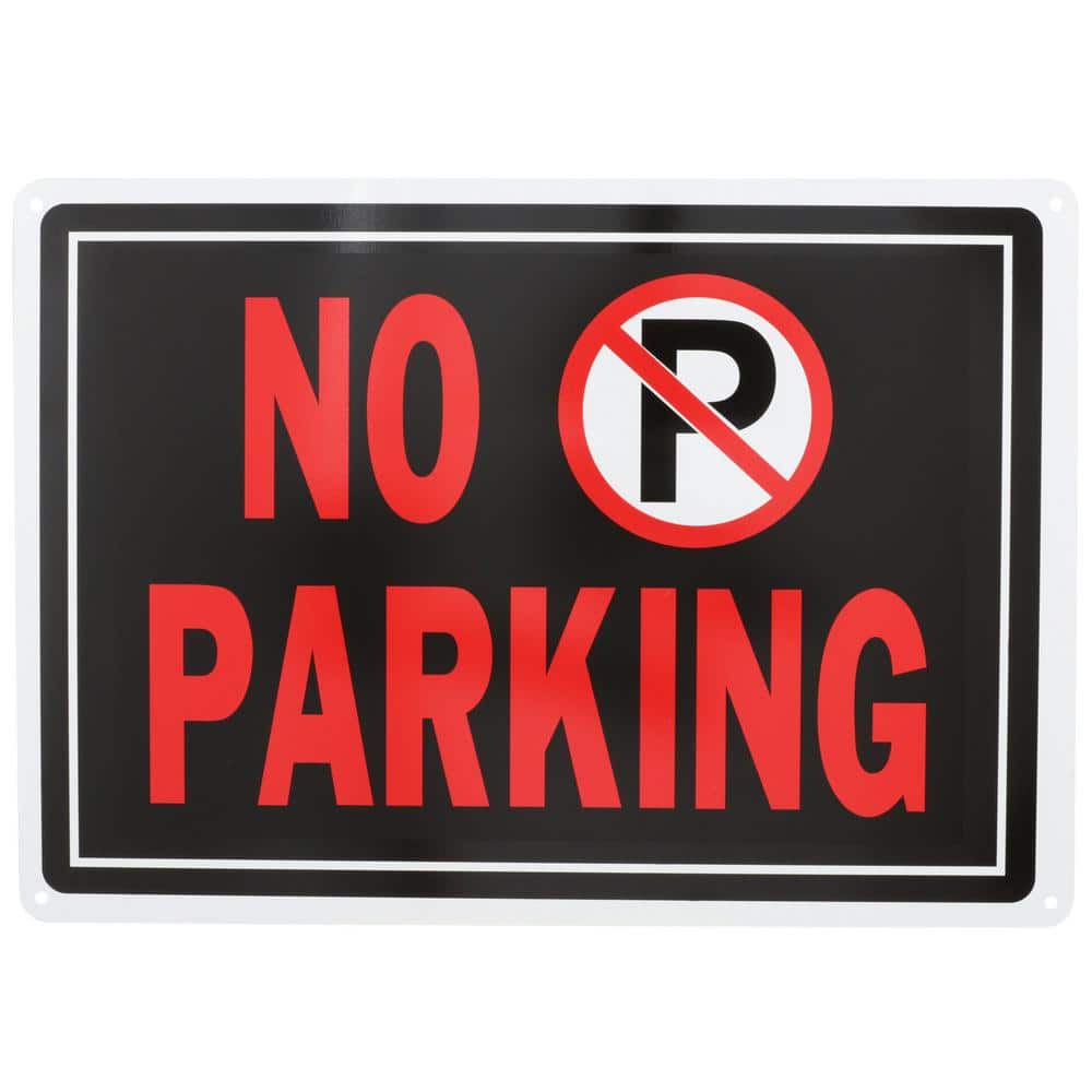 Everbilt 10 in. x 14 in. Aluminum No Parking Sign (2)
