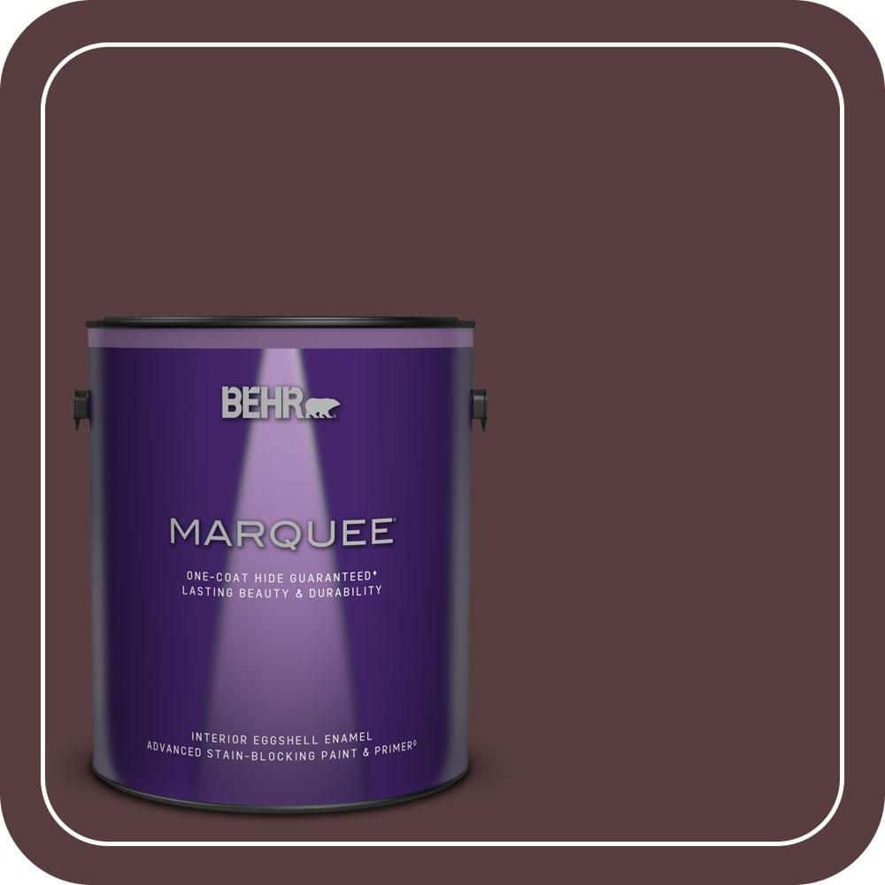 BEHR MARQUEE 1 gal. #PPU1-02 Divine Wine Eggshell Enamel Interior Paint & Primer (1)