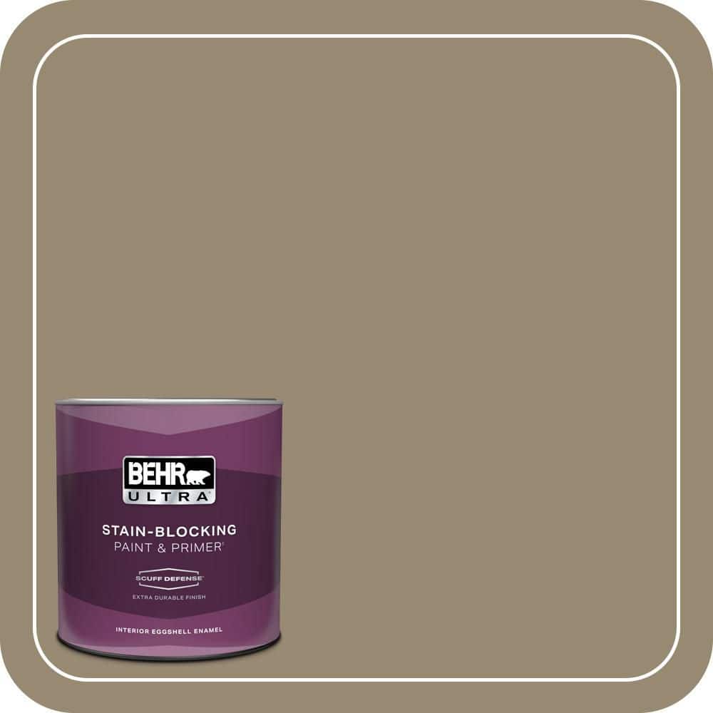 BEHR ULTRA 1 qt. #N310-5 Weathered Fossil Extra Durable Eggshell Enamel Interior Paint & Primer