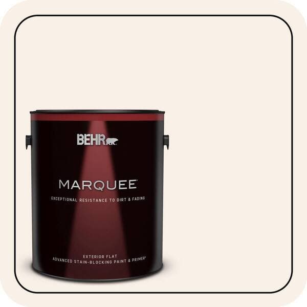BEHR MARQUEE 1 gal. #RD-W05 Moonlit Beach Flat Exterior Paint & Primer (2)