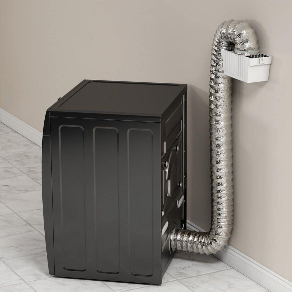 Everbilt 4 ft. Indoor Dryer Vent Transition Kit for 4 in. dia Duct, with Plastic Lint Reservoir (2)