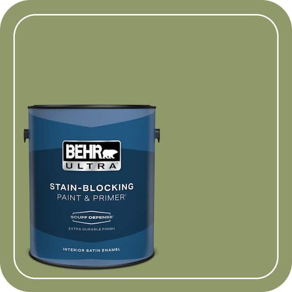 BEHR PREMIUM PLUS #HDC-SP14-2 Exotic Palm Interior/Exterior Paint & Primer Color Sample (3)