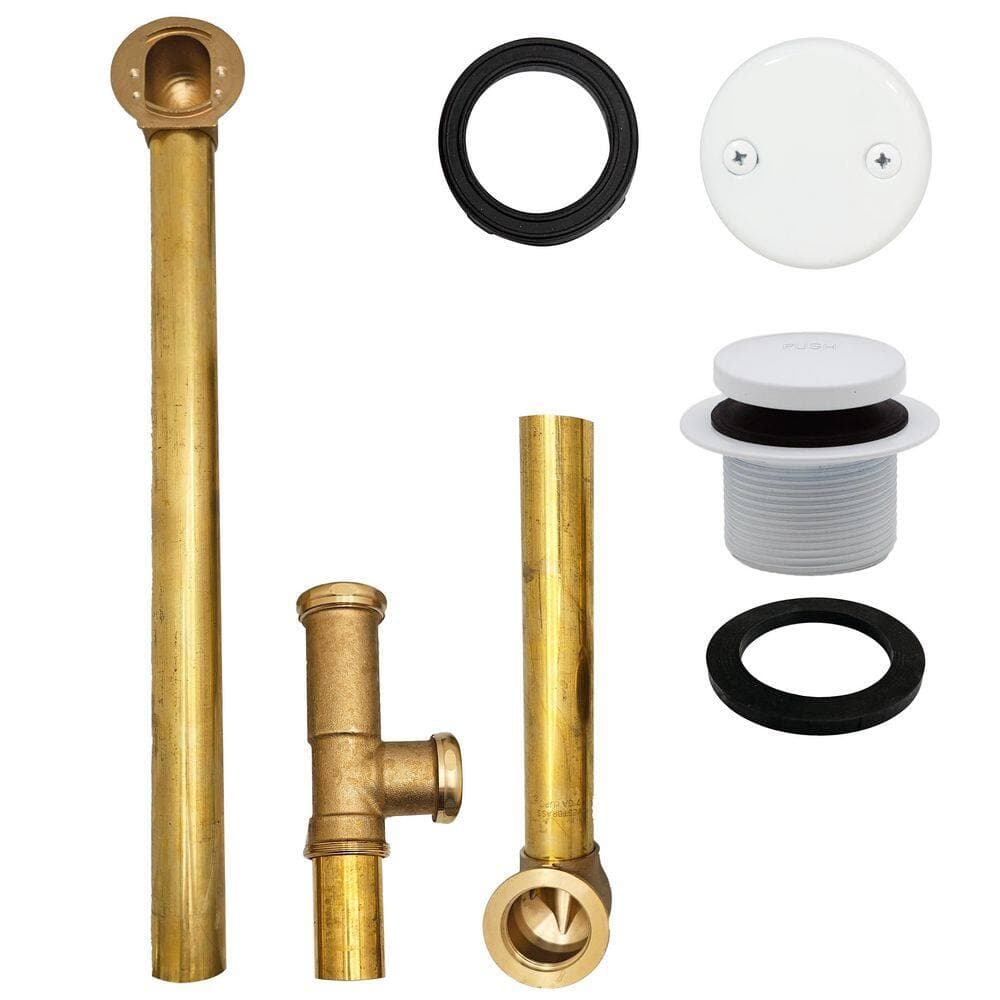 Westbrass Tip-Toe Bath Waste, 22-1/2 in. Make-Up, 20-Gauge Tubing (2)