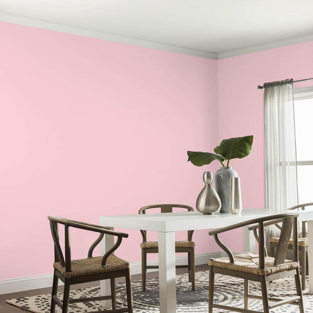 Glidden Premium 1 qt. PPG1184-2 Pleasing Pink Satin Interior Latex Paint (4)
