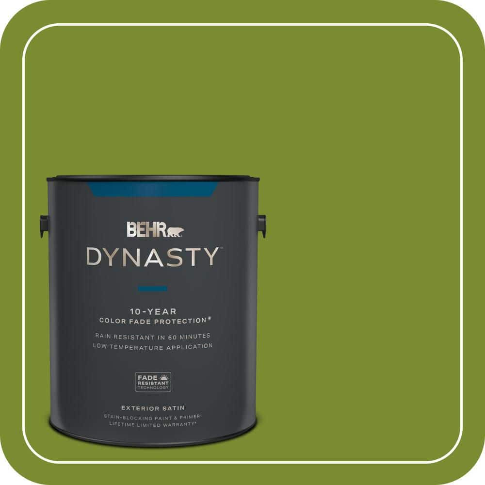 BEHR DYNASTY 1 gal. #P360-7 Sassy Grass Satin Enamel Exterior Stain-Blocking Paint & Primer