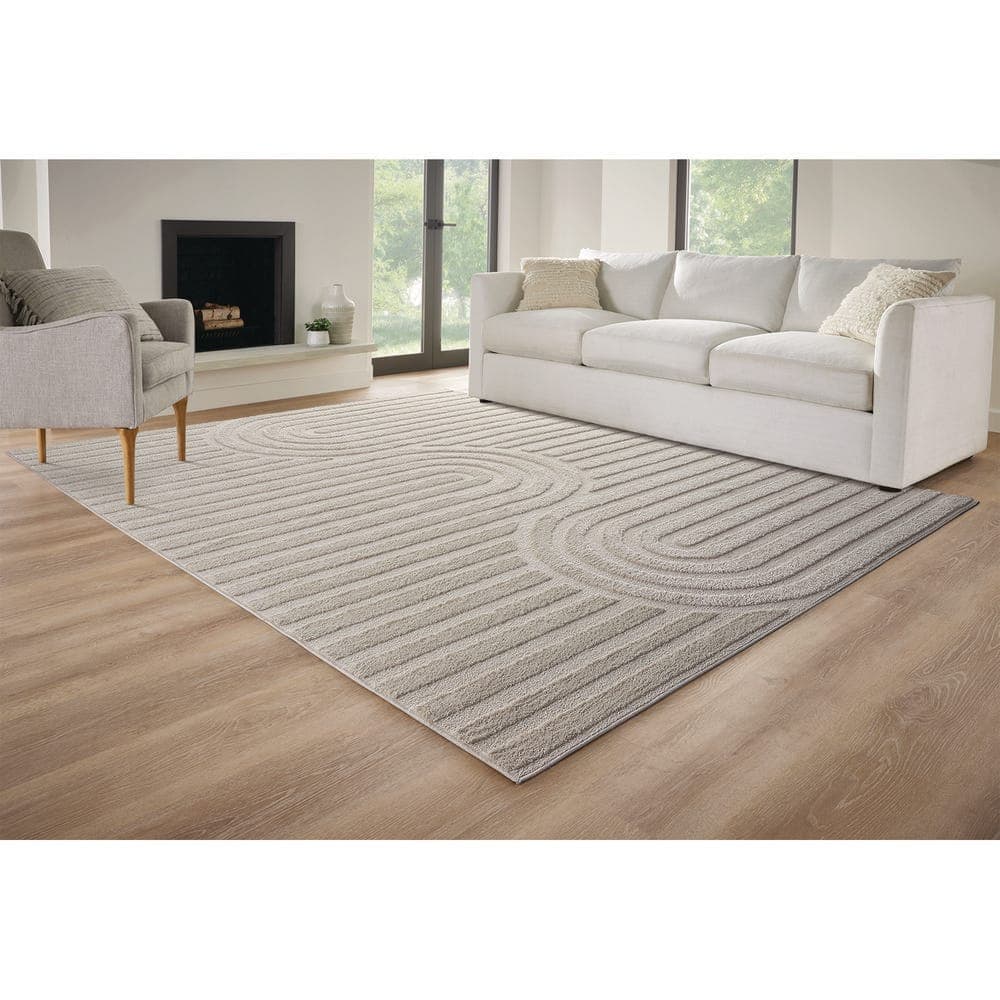 Home Decorators Collection Oathil 6 ft. x 8 ft. Cream Geometric Polyester Area Rug (3)