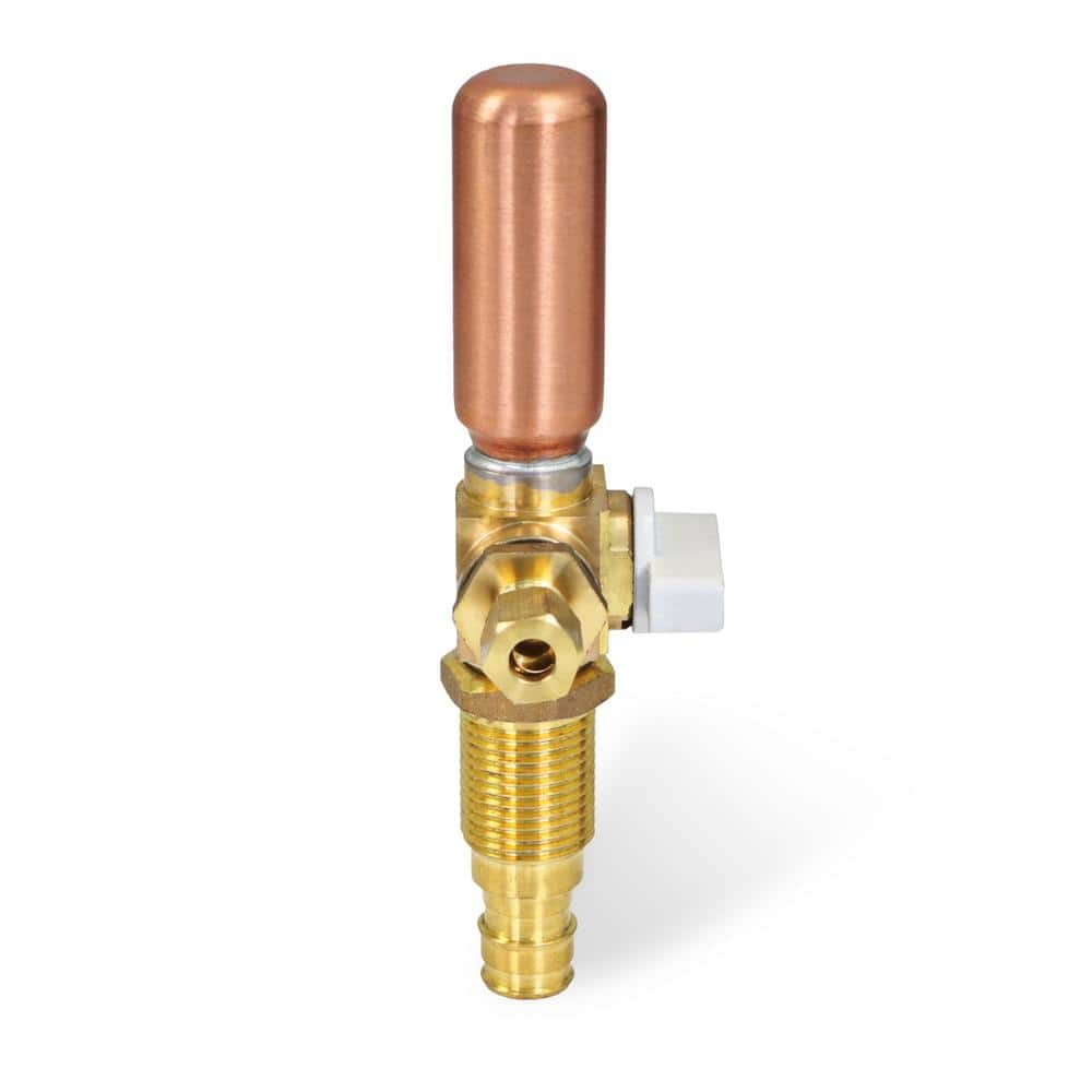 PLUMBFLEX 1/2 in. PEX A x 1/4 in. Brass Compression Icemaker Replacement Valve with Hammer Arrestor Lead Free (3)