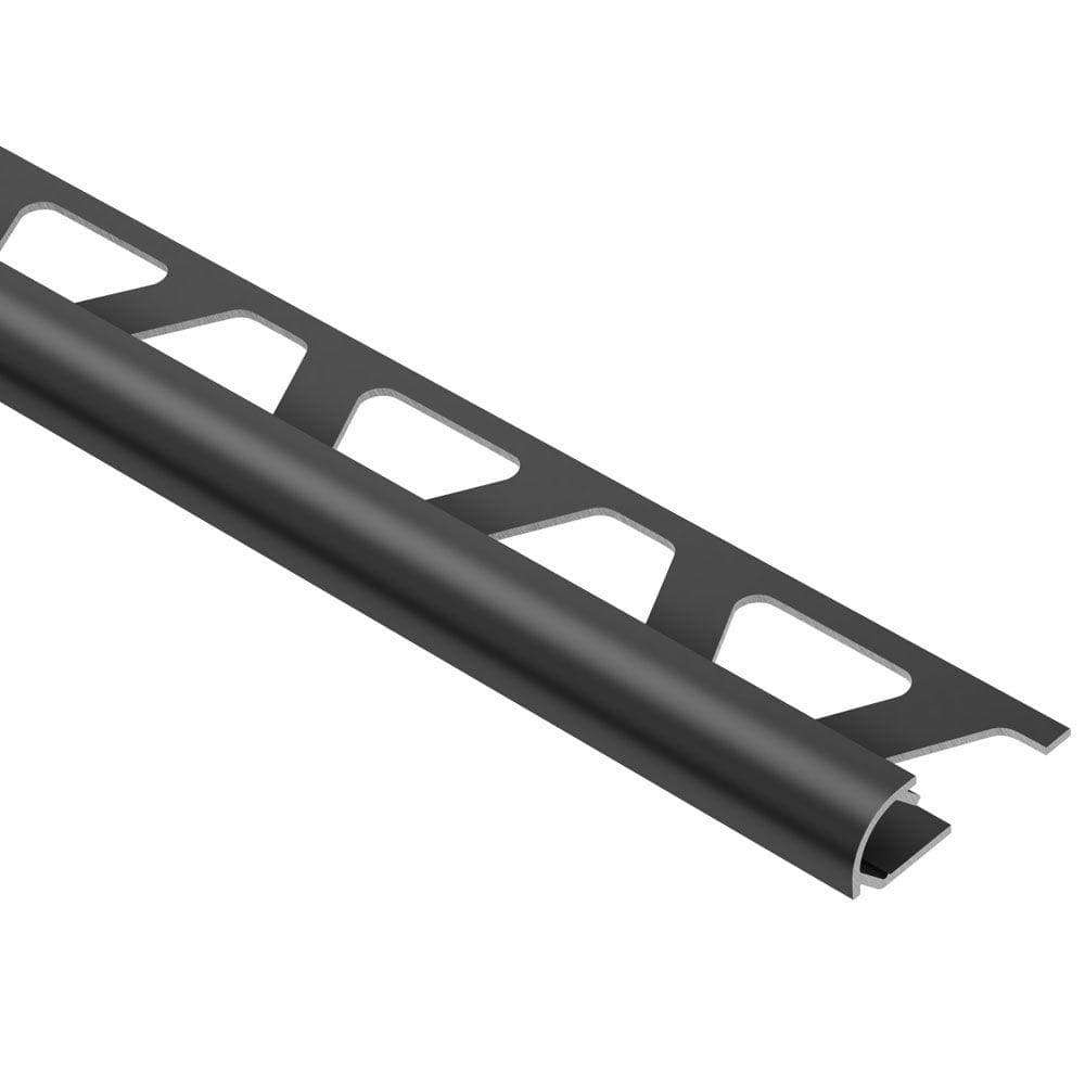 Schluter Rondec Graphite Anodized Aluminum 1/2 in. x 8 ft. 2-1/2 in. Metal Bullnose Tile Edging Trim