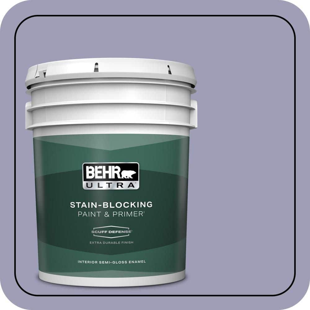 BEHR ULTRA 5 gal. #630F-4 Wild Thistle Extra Durable Semi-Gloss Enamel Interior Paint & Primer