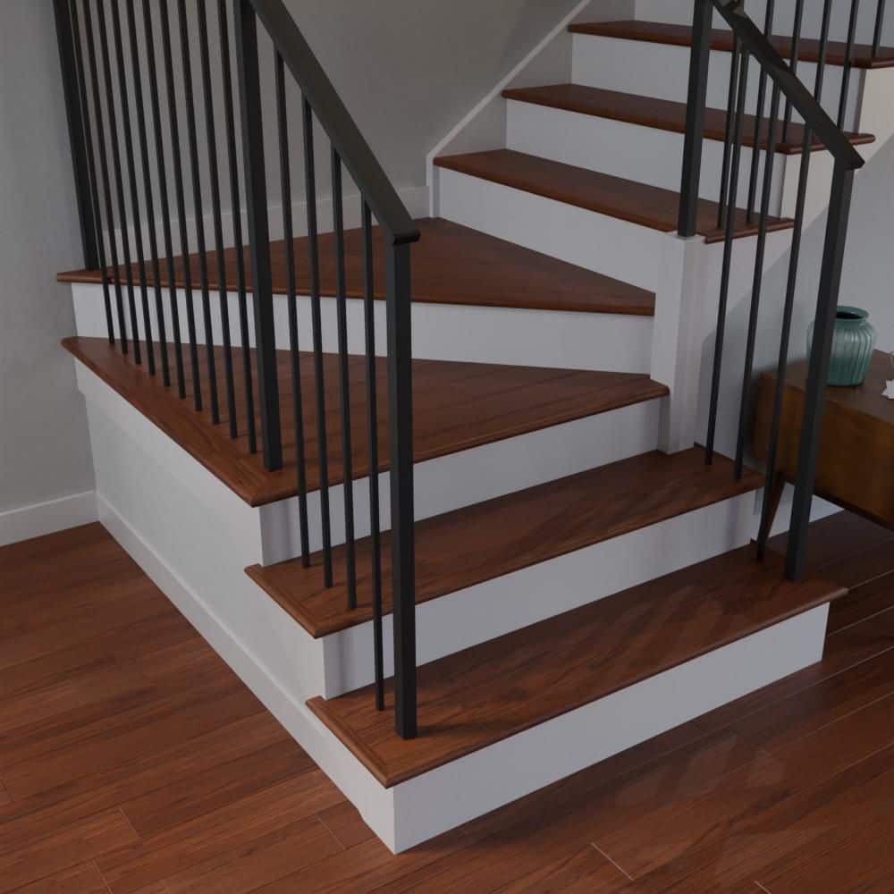Stairtek 0.75 in. x 3.5 in. x 48 in. Prefinished Gunstock Red Oak Wood Stair Landing Tread (2)