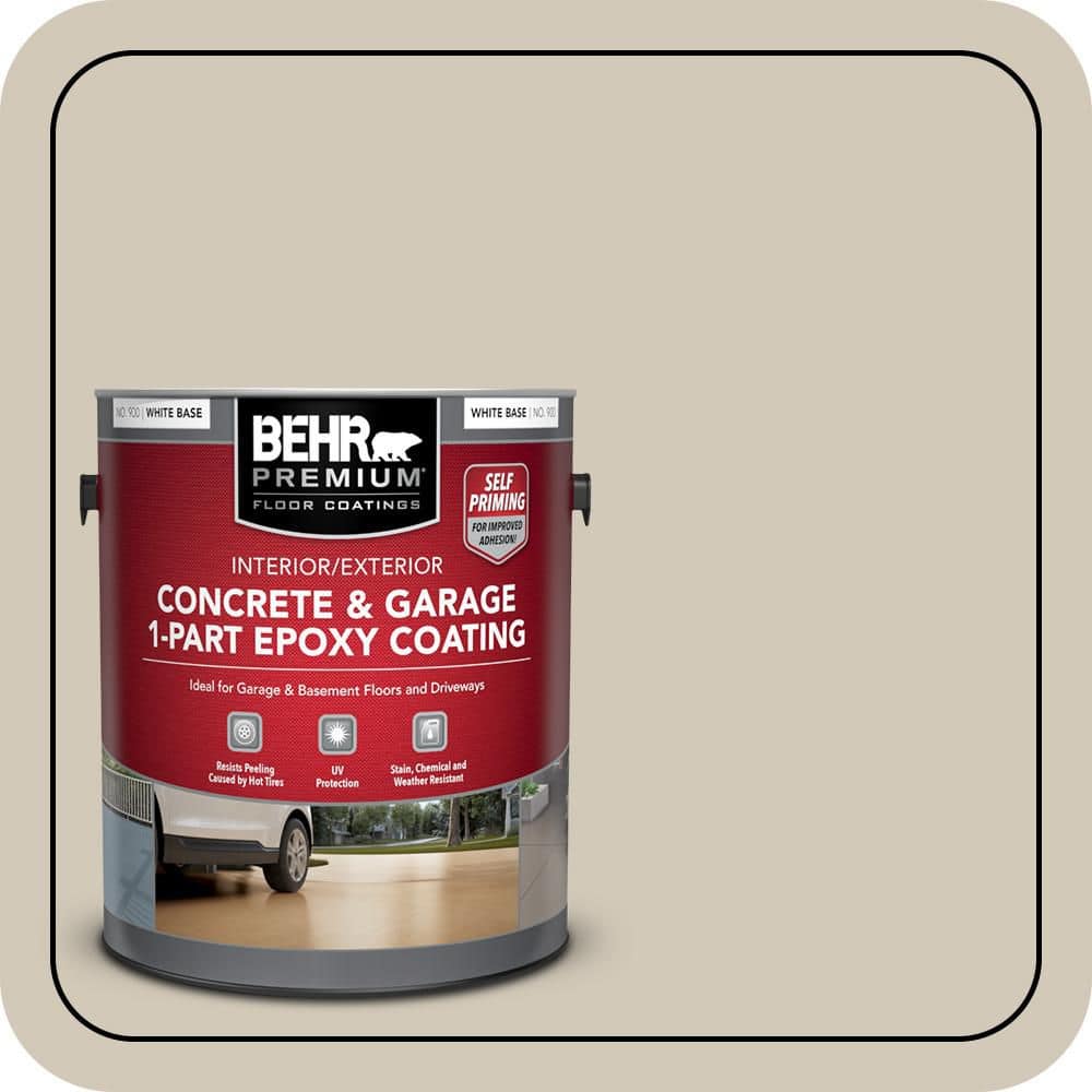 BEHR PREMIUM #750C-3 Self-Priming 1-Part Epoxy Satin Interior/Exterior Concrete and Garage Floor Paint (1)