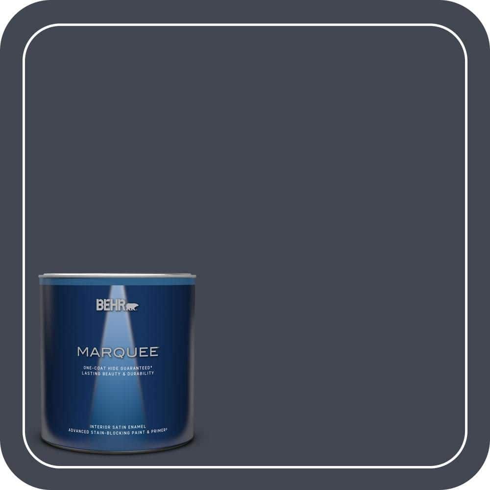 BEHR MARQUEE 1 qt. #T11-2 Stiletto Satin Enamel Interior Paint & Primer