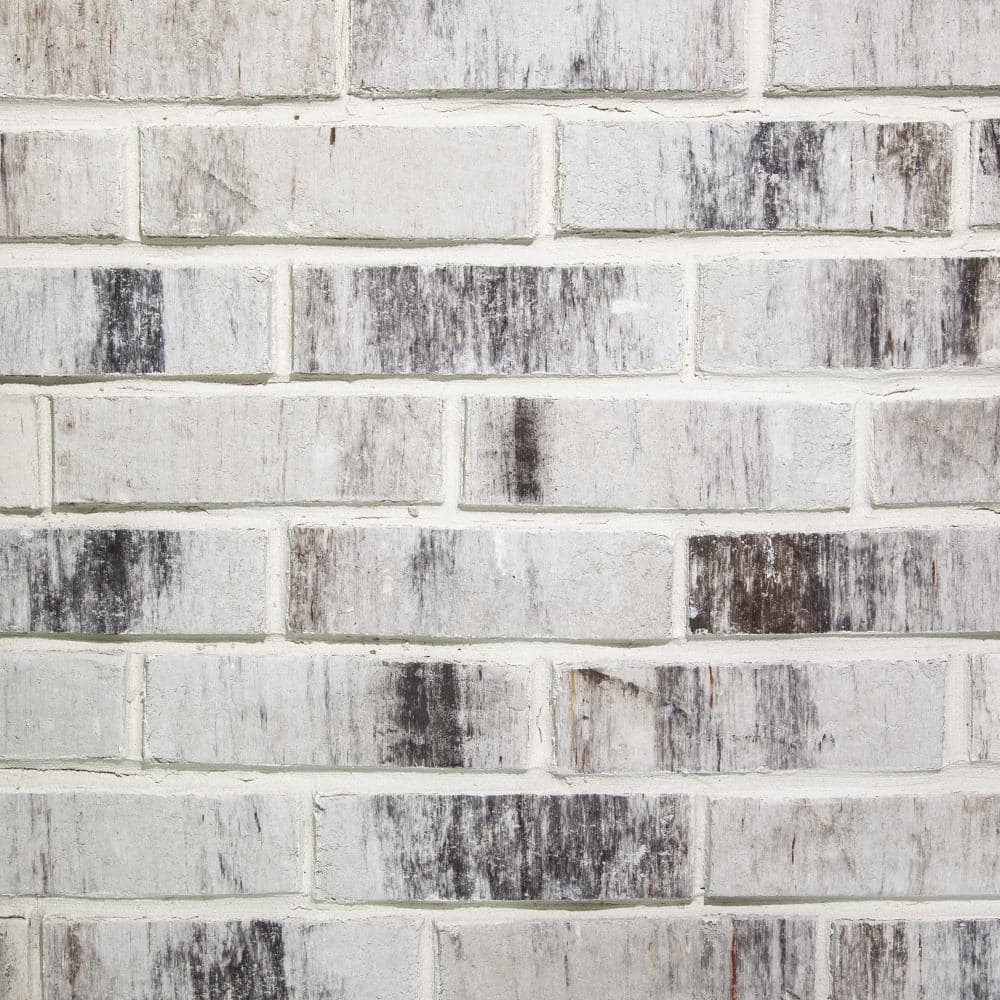 Z-BRICK 8 in. x 2.25 in. x 0.44 in. Concrete Americana Silver Thin Brick Veneer (2)