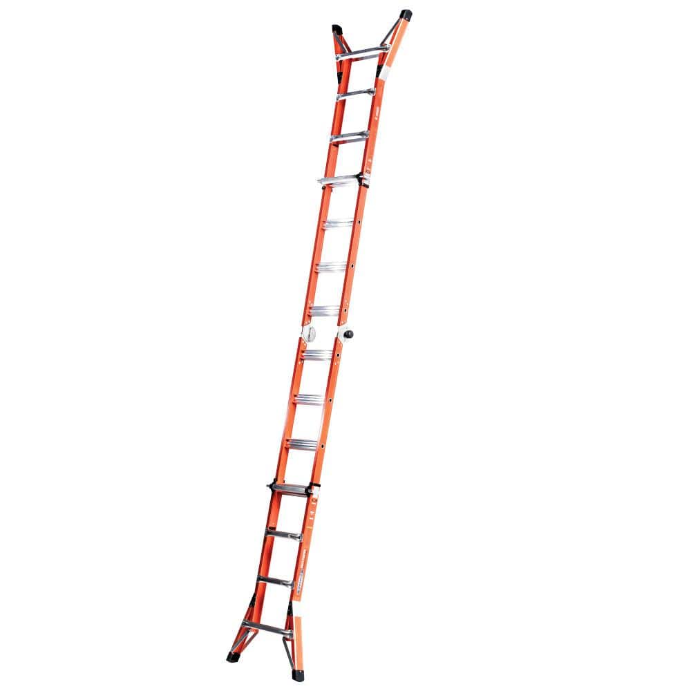 Werner Reach Height Multi Position Fiberglass Pro Ladder with 300 lb. Load Capacity Type IA (4)