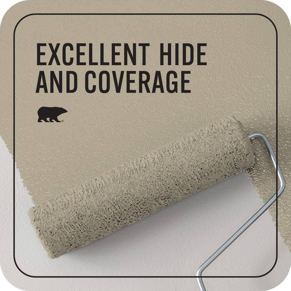BEHR PREMIUM PLUS #N330-4 Explorer Khaki Flat Interior/Exterior Paint & Primer Color Sample (4)