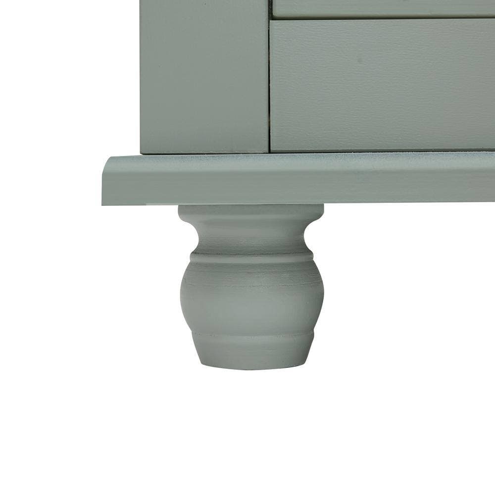 Tileon 24 in. W x 15.7 in. D x 62.5 in. H Gray Linen Cabinet Tall Storage Cabinet with 2-Drawers for Bathroom (3)