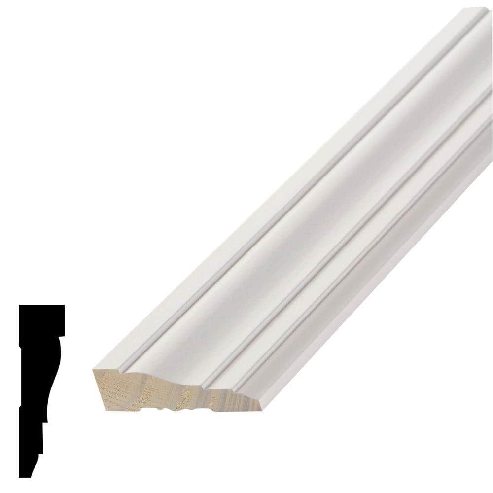 HOUSE OF FARA 11/16 in. D x 3-1/2 in. W x 96 in. L Pine Wood Primed Finger-Jointed Casing Moulding (1)