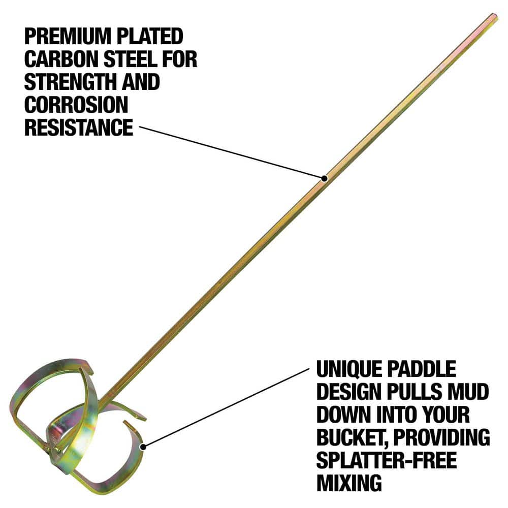 DEWALT 32 in. Pro Mixing Paddle with 7 in. Head in Gold (3)