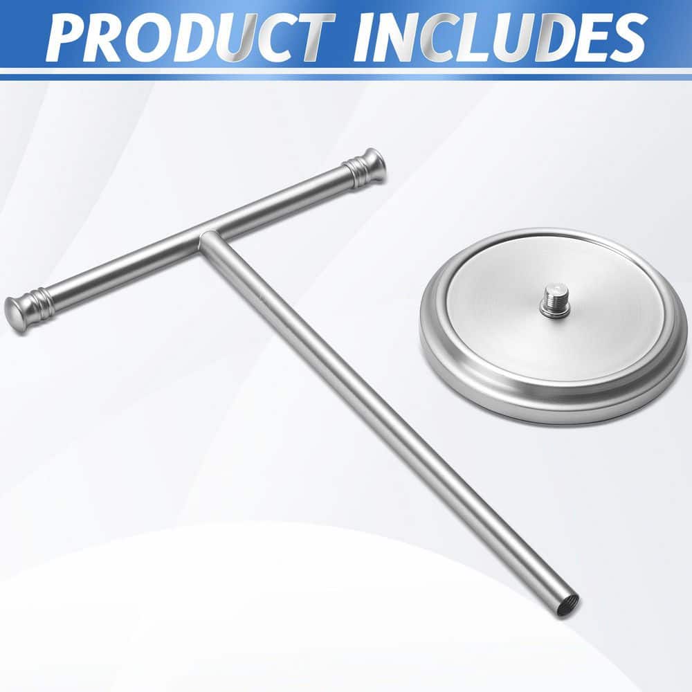 Anqtovp 1 Piece Hand Towel Holder Stand in Brushed Nickel Finish Free Standing Stainless Steel Countertop Towel Rack Single (2)