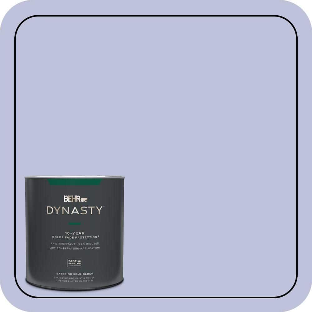 BEHR DYNASTY 1 qt. #610A-3 Lavender Sachet Semi-Gloss Exterior Stain-Blocking Paint & Primer