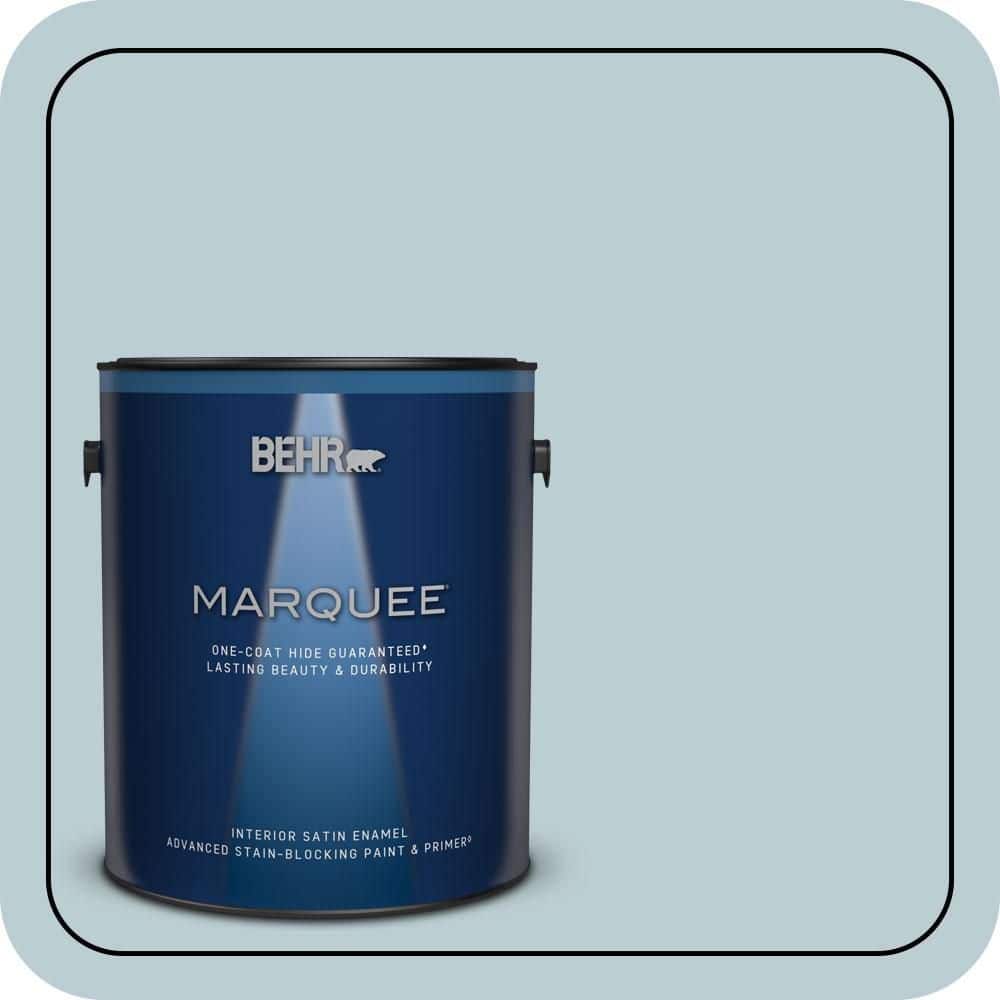 BEHR MARQUEE 1 gal. #540E-2 Cloudy Day Satin Enamel Interior Paint & Primer