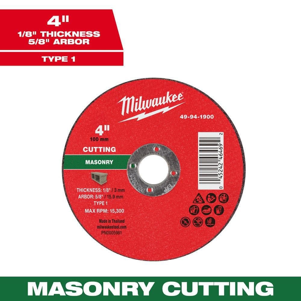 Milwaukee 12 in. 1/8 in. 20mm Cut Off Wheel-Type (1)