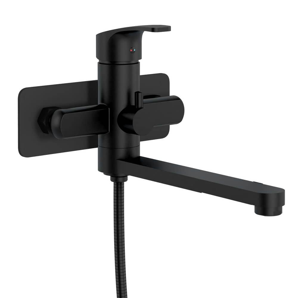 PULSE Showerspas Niagara Wall Mounted Tub Filler in Matte Black (3)