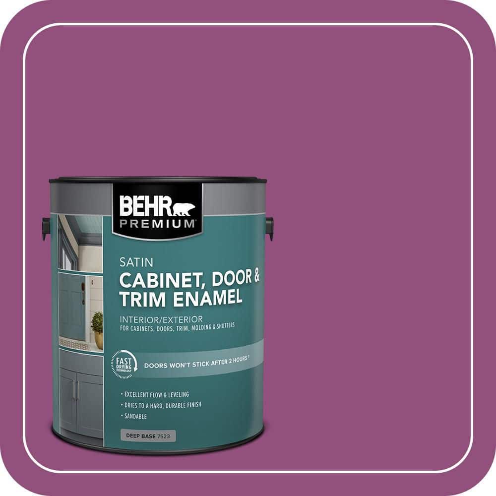 BEHR PREMIUM 1 gal. #P110-7 XOXO Satin Enamel Interior/Exterior Cabinet, Door & Trim Paint