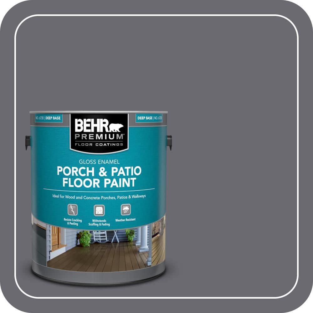 BEHR PREMIUM 1 gal. #T16-15 Charcoal Plum Gloss Enamel Interior/Exterior Porch and Patio Floor Paint