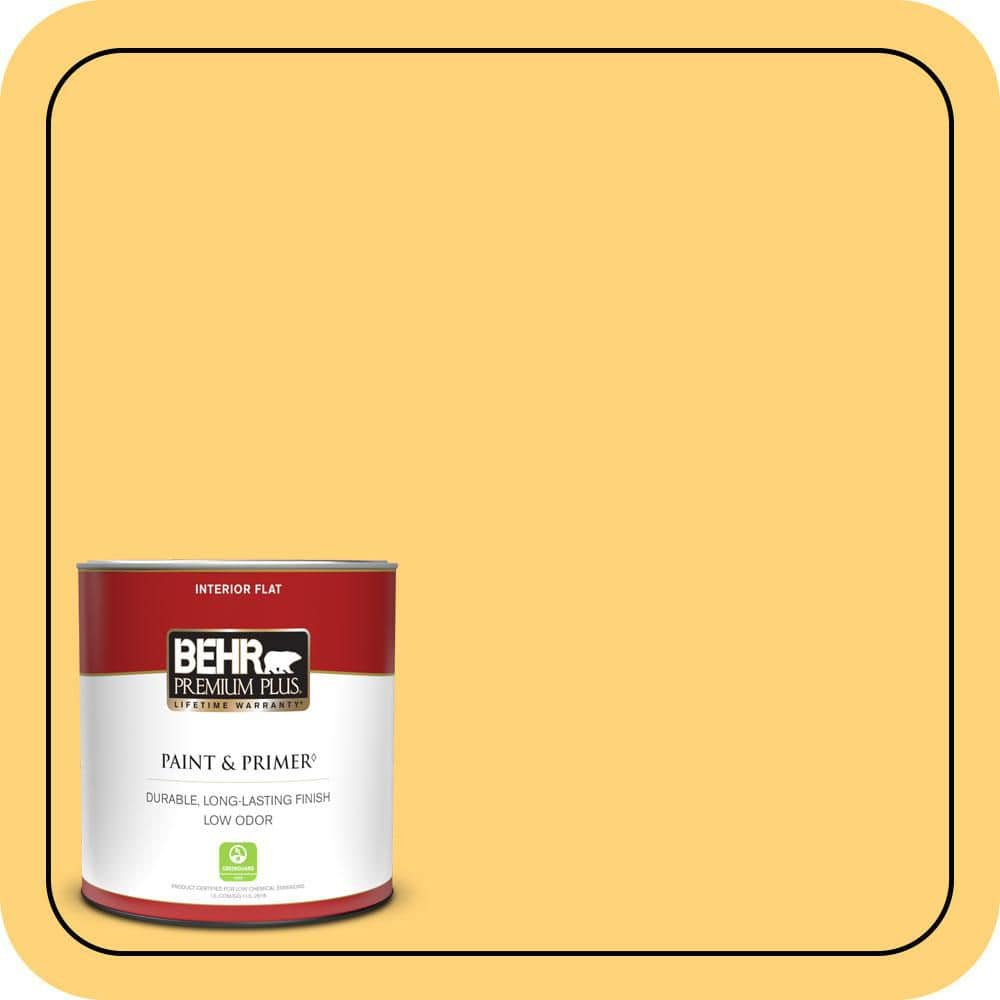 BEHR PREMIUM PLUS #P260-5 Yellow Jubilee Enamel Low Odor & Primer (1)