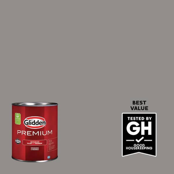 Glidden Premium 1 qt. #PPG1002-5 Antique Silver Satin Interior Latex Paint (2)