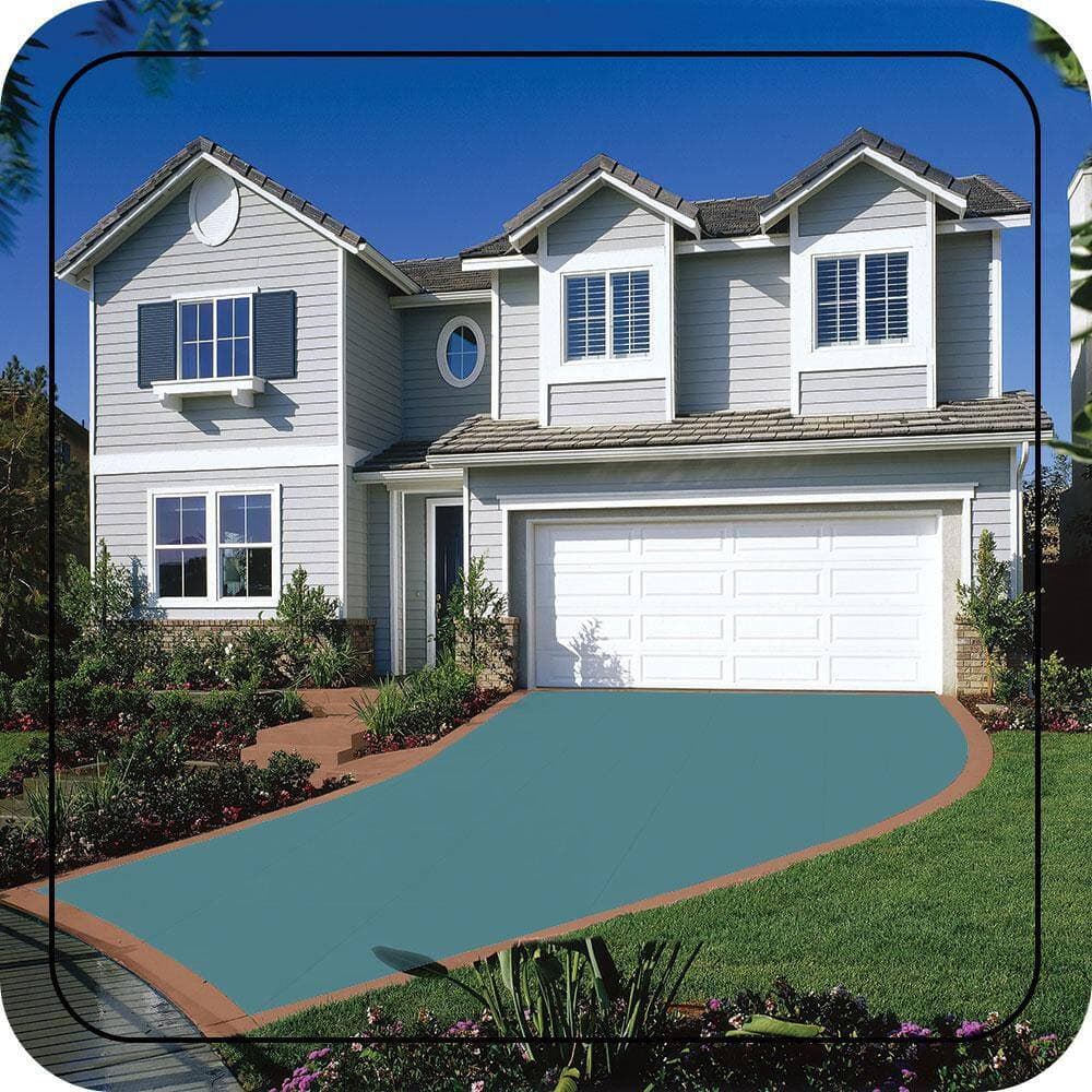 BEHR PREMIUM 5 gal. #HDC-AC-23A Cabana Blue Self-Priming 1-Part Epoxy Satin Interior/Exterior Concrete and Garage Floor Paint (3)