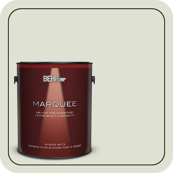 BEHR MARQUEE 1 gal. #S380-1 Moss Mist Matte Interior Paint & Primer (2)
