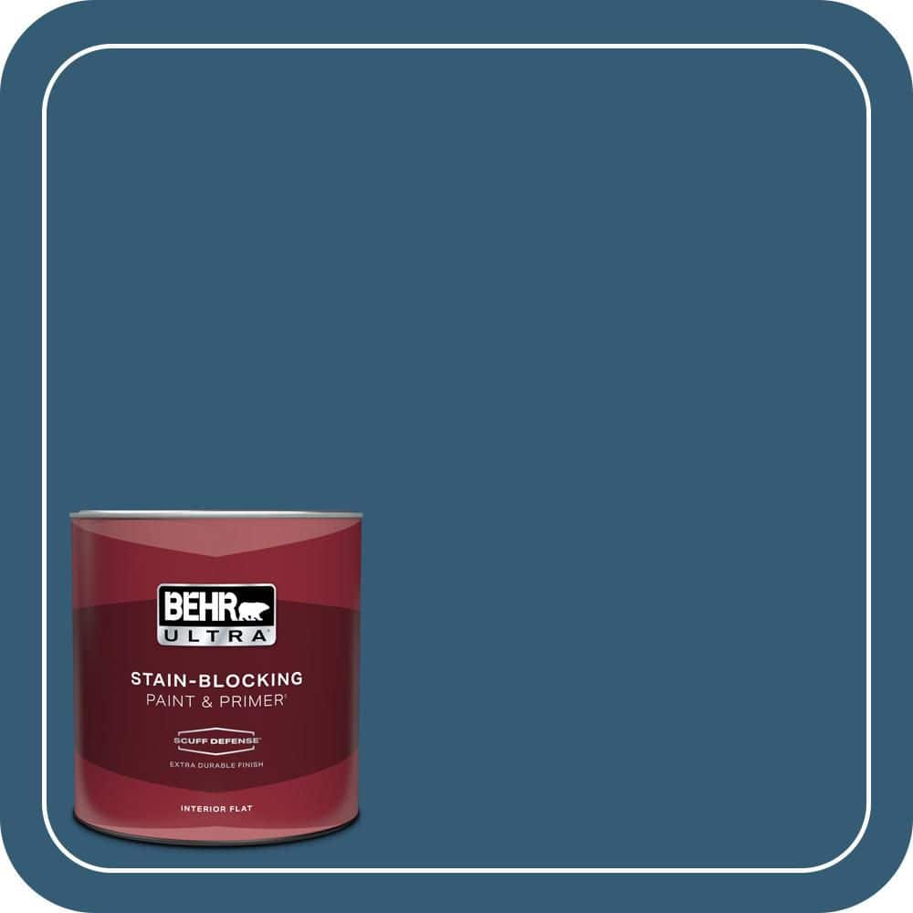 BEHR ULTRA 1 qt. #M490-7 Shasta Lake Extra Durable Flat Interior Paint & Primer