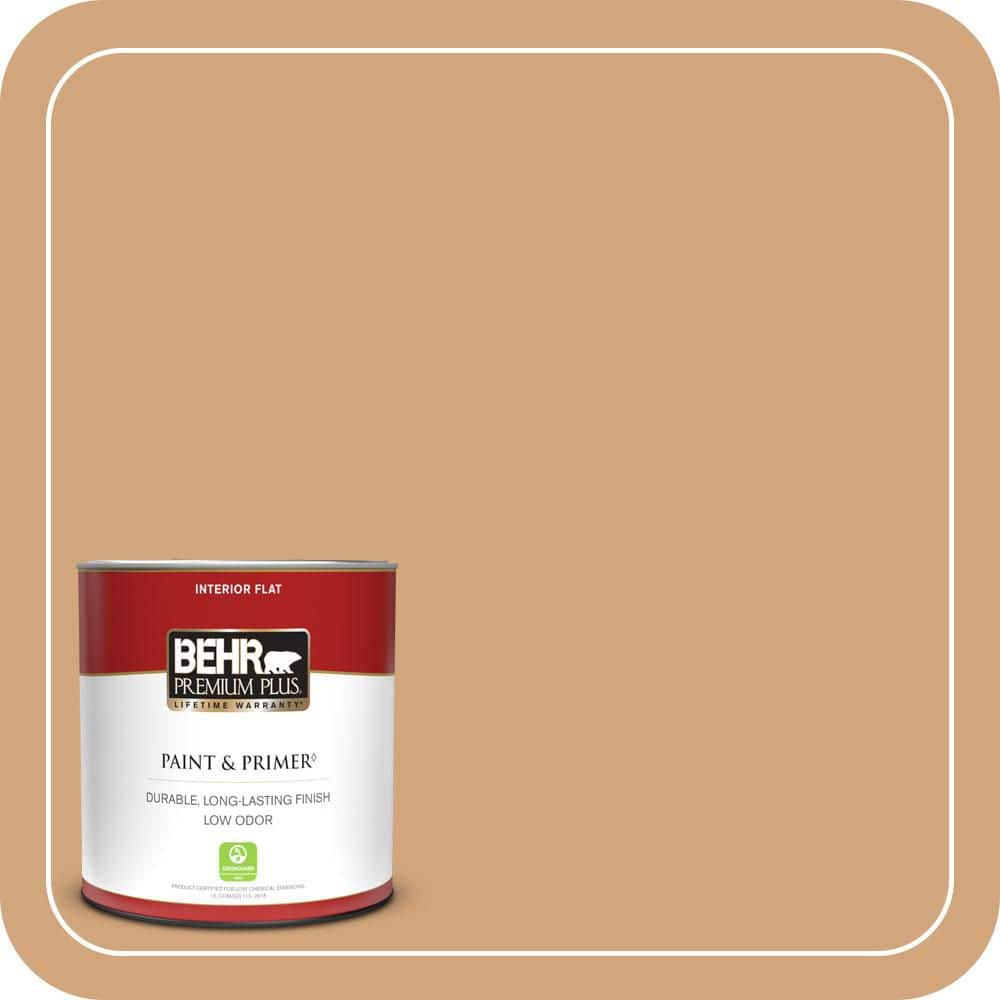 BEHR PREMIUM PLUS 1 qt. #MQ2-07 City Sunrise Flat Low Odor Interior Paint & Primer