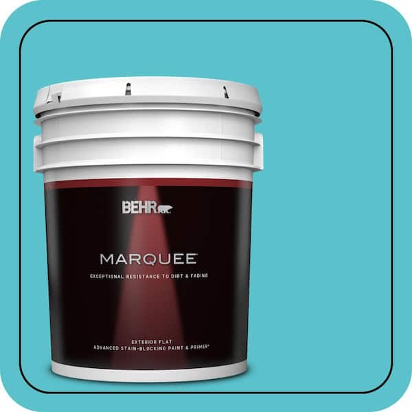 BEHR MARQUEE 5 gal. #510B-5 Jamaican Sea Flat Exterior Paint & Primer (2)