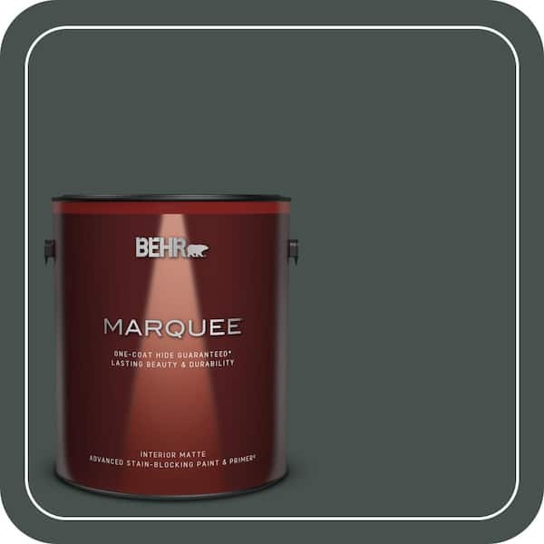 BEHR MARQUEE 1 gal. #QE-48 New Forest Matte Interior Paint & Primer (2)