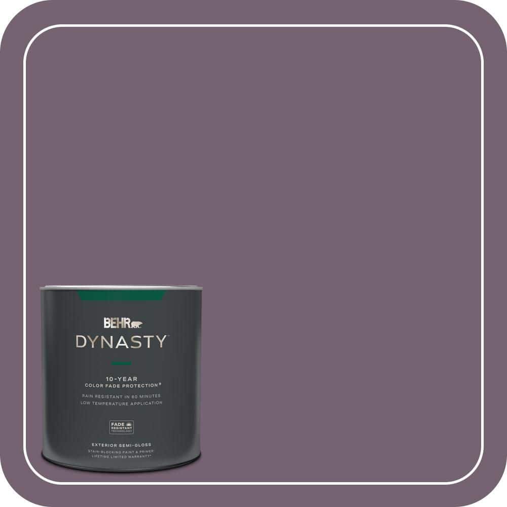 BEHR DYNASTY 1 qt. #680F-6 Shy Violet Semi-Gloss Exterior Stain-Blocking Paint & Primer