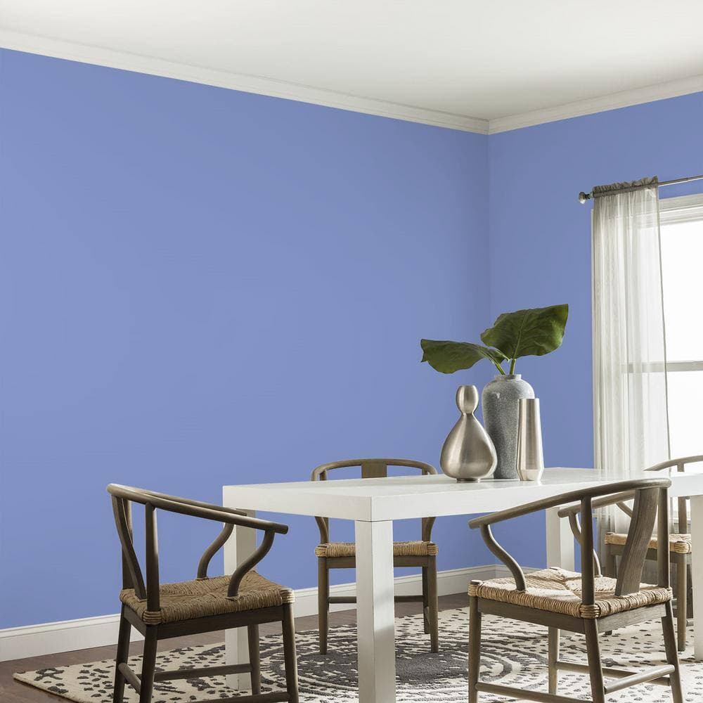Glidden Premium 1 gal. PPG1245-5 Blue Hyacinth Eggshell Interior Latex Paint (4)