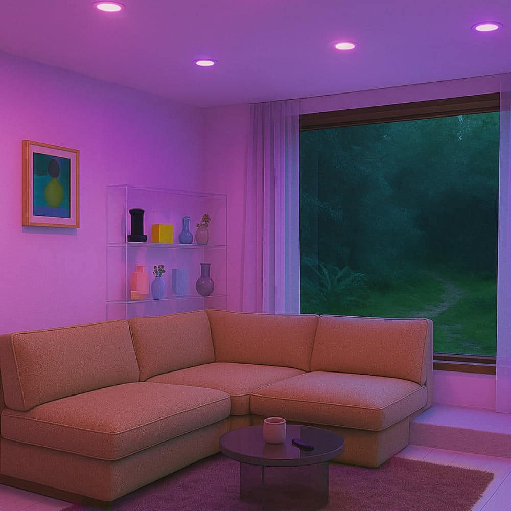 LIFX 1-pack 6 in. SuperColor Adjustable Smart Retrofit Deep Baffle Recessed Light Trim Kit Downlight (3)
