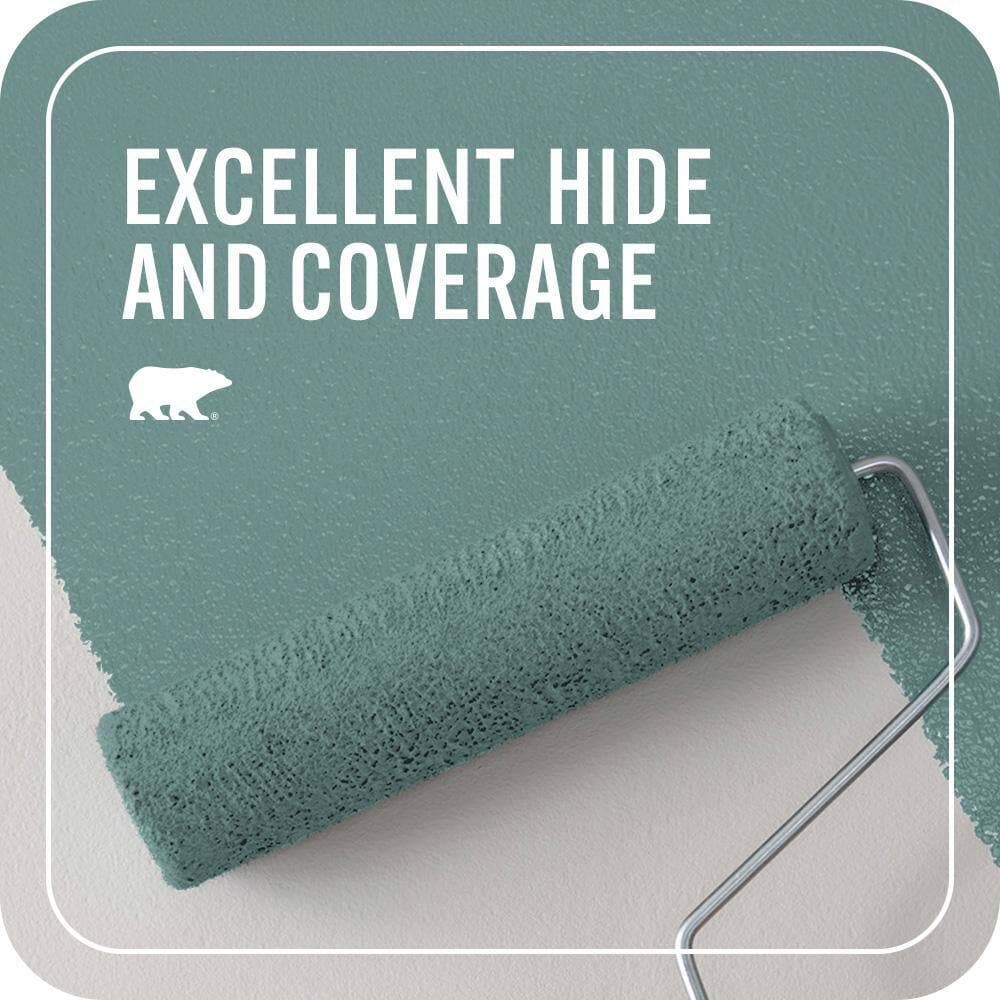 BEHR PREMIUM PLUS 1 qt. #ECC-60-3 Pool Tide Flat EcoMix Plant-Based Interior Paint & Primer (2)