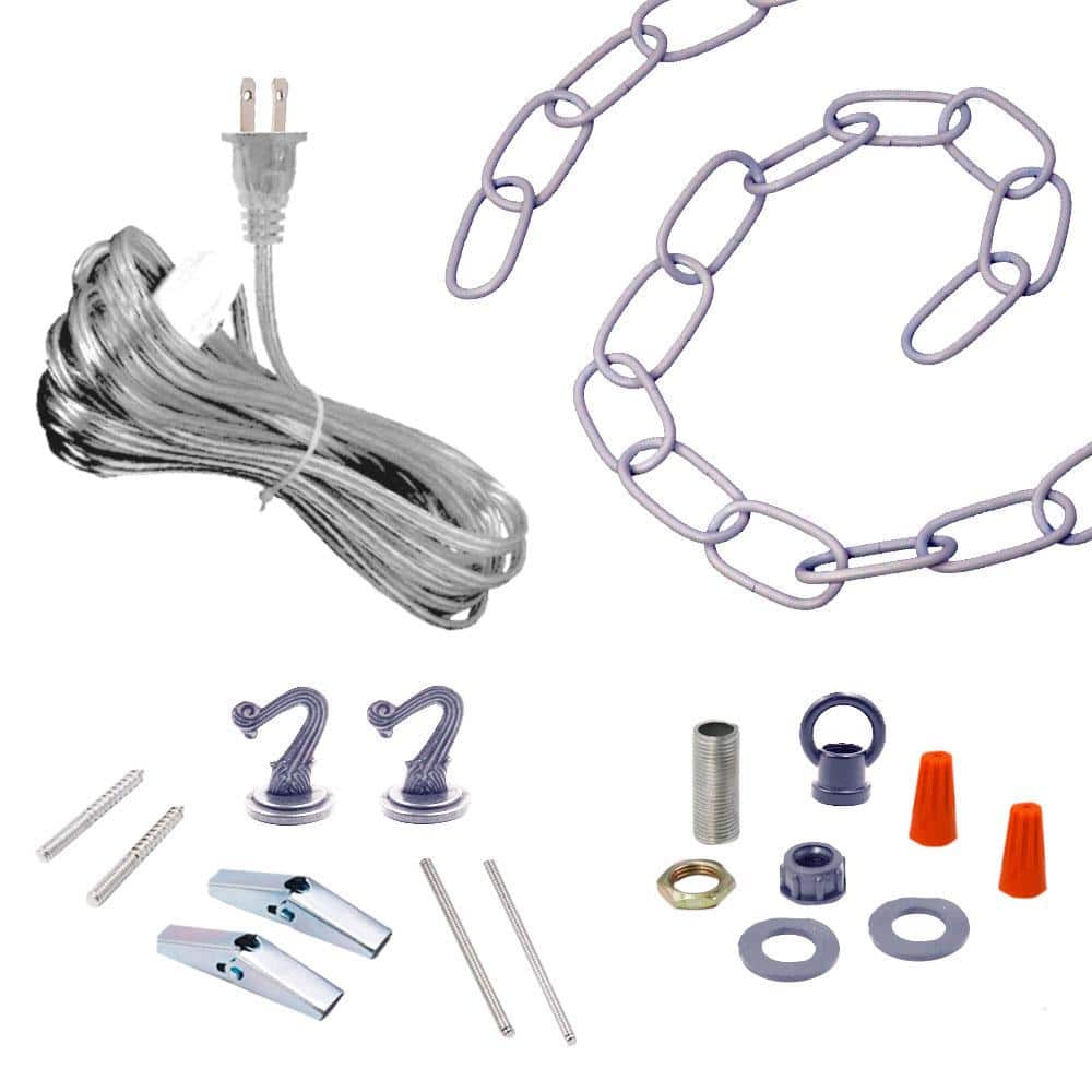 Commercial Electric 18 ft. Brushed Nickel Swag Light Kit