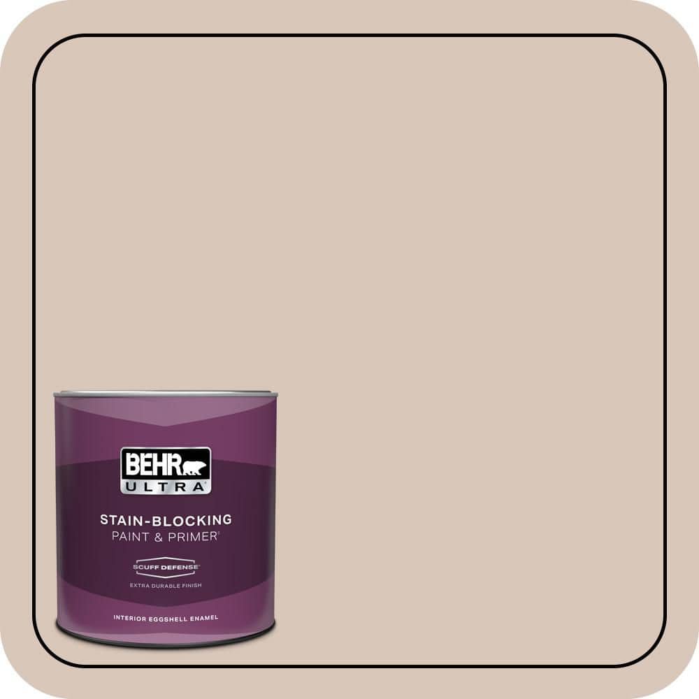 BEHR ULTRA 1 qt. #MQ3-38 Suede Beige Extra Durable Eggshell Enamel Interior Paint & Primer