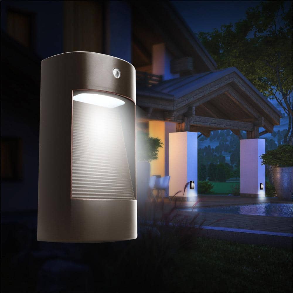 Commercial Electric 250 Lumens Integrated LED Bronze Dusk to Dawn Wall Pack Light, 4000K (3)