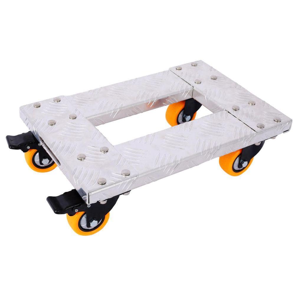 Huluwat 800 lbs.Capacity 18 in. x 12 in. Heavy Duty Aluminum Frame Hand Truck with 3 in. TPU Professional Casters