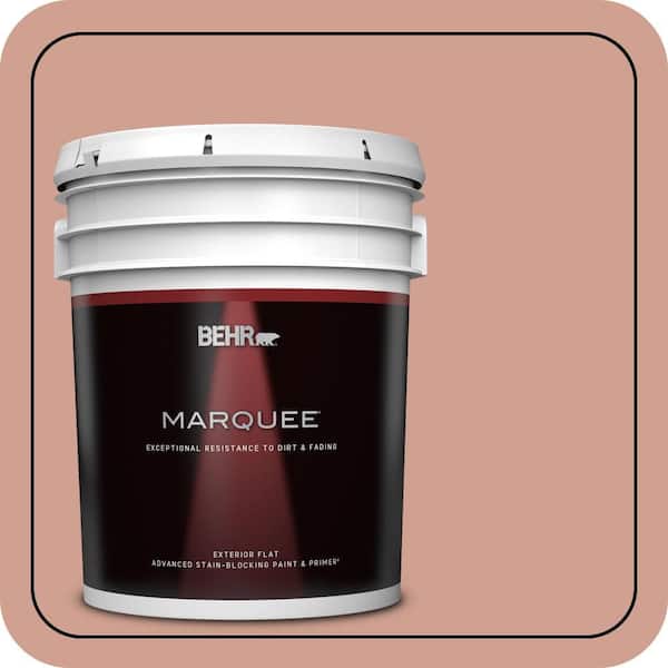 BEHR MARQUEE 5 gal. #S180-4 Shiny Kettle Flat Exterior Paint & Primer (2)
