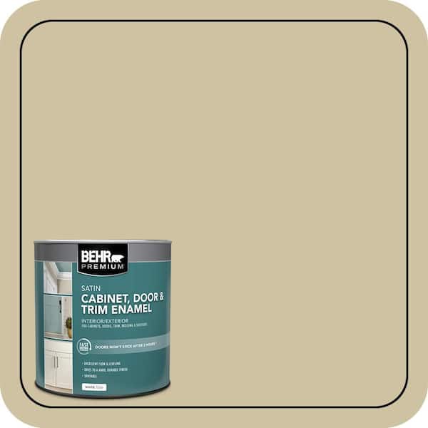 BEHR PREMIUM 1 qt. #S330-3 Seasoned Salt Satin Enamel Interior/Exterior Cabinet, Door & Trim Paint (2)