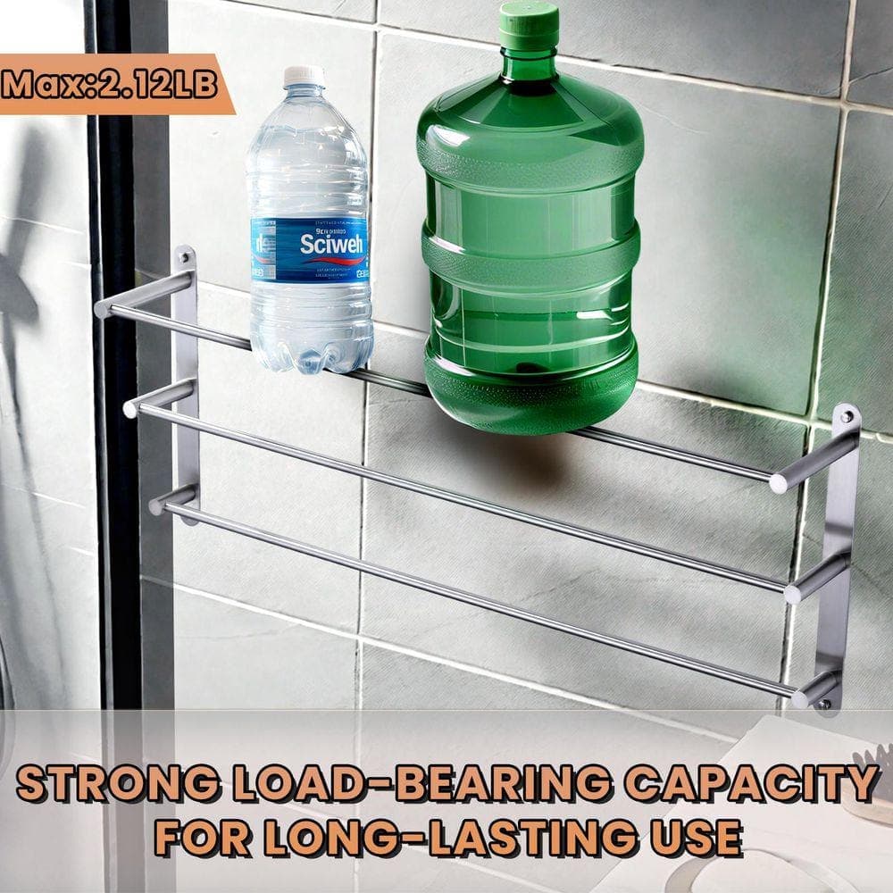 VEVETTA Wall Mounted Stainless Steel 3-Tier Towel Bar (4)