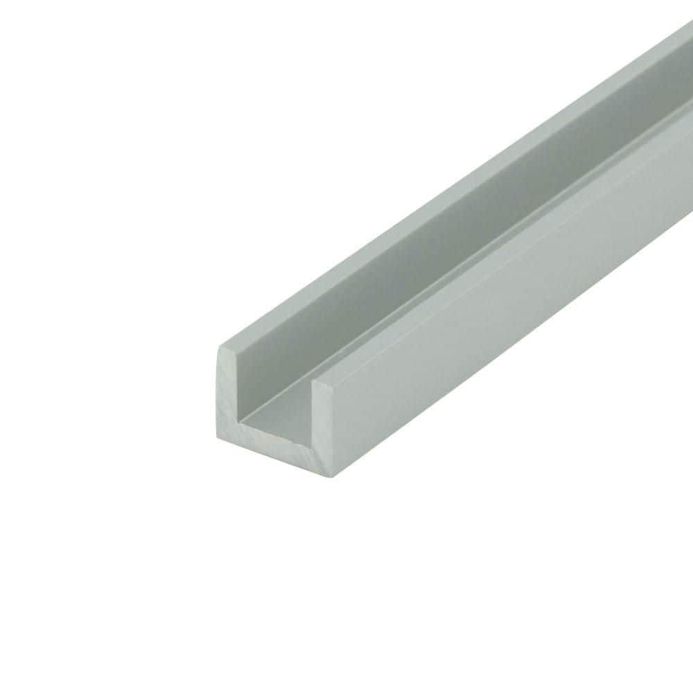Outwater 4-Pack 0.50 in. D x 0.375 in. W x 36 in. L Finished Anodized Satin Aluminum U Channel Moulding Fits 5/16 in. Boards (1)