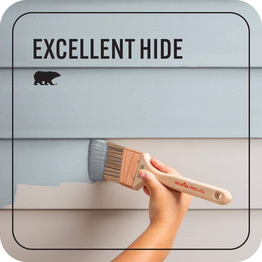BEHR PREMIUM PLUS 1 gal. #ICC-46 Soft Denim Flat Exterior Paint & Primer (3)